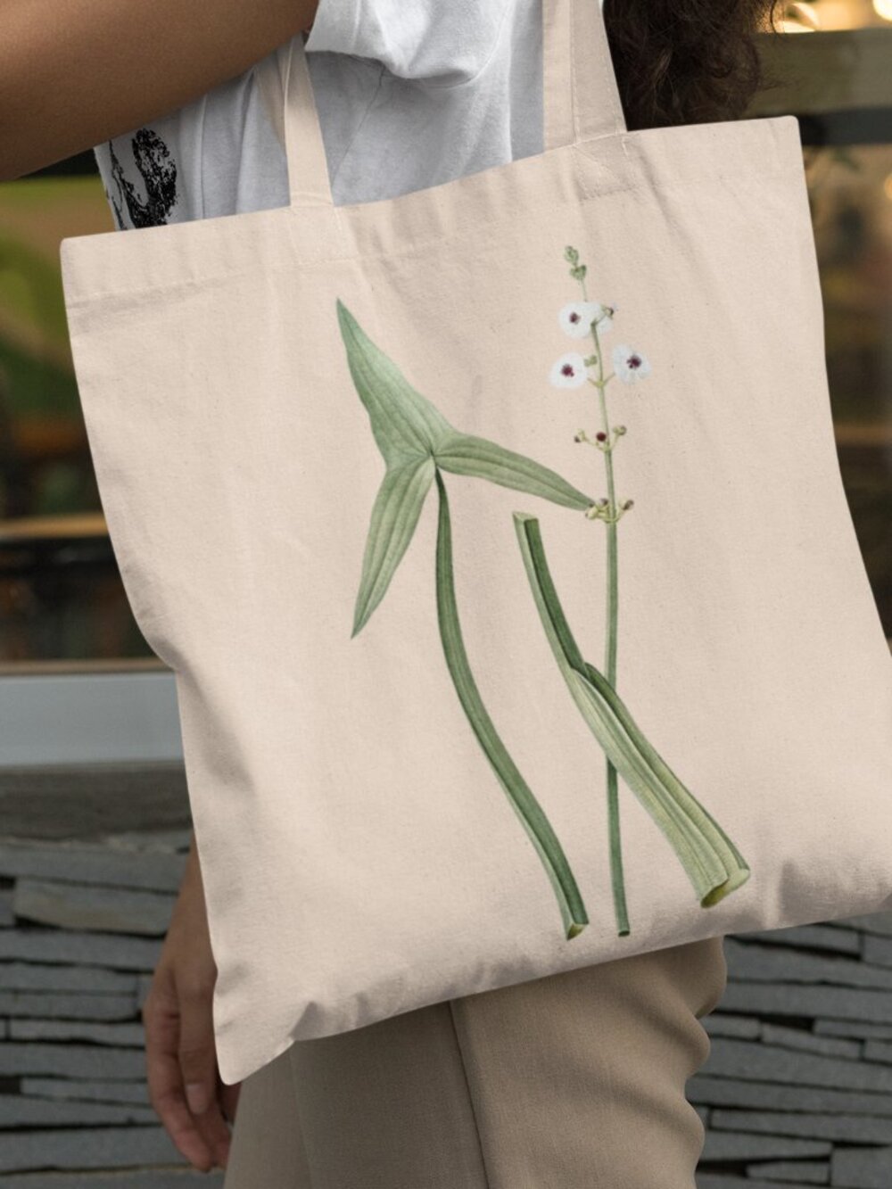 Arrowhead Vintage Floral Print Graphic Canvas Tote Bag